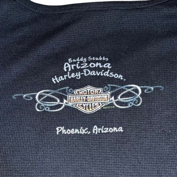 Black Harley-Davidson long-sleeve t-shirt with a "Passion for Freedom, Harley-Da - Picture 3 of 4